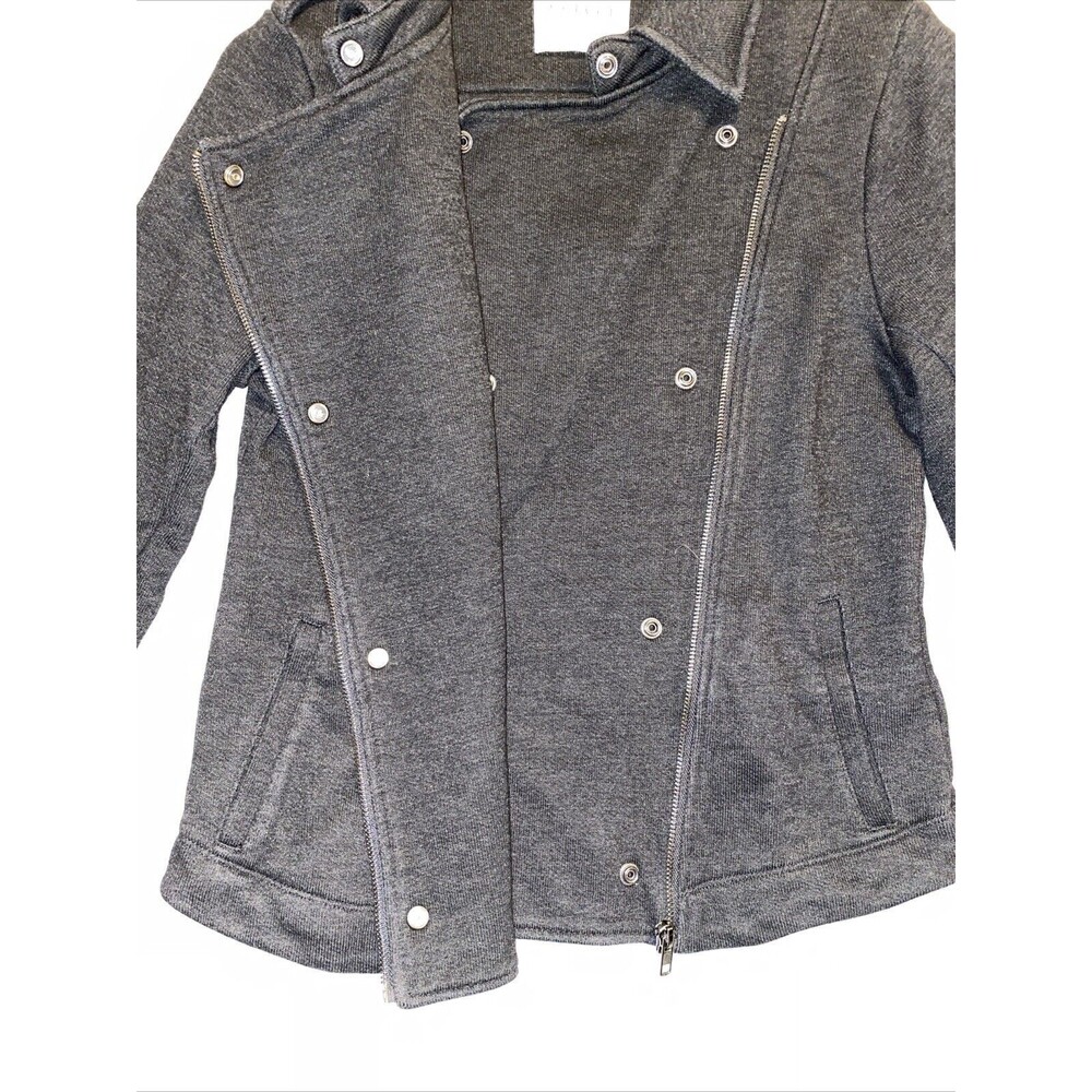 Velvet by Graham &‎ Spencer Jacket Size Small Black Military Moto Style Sweater - Picture 6 of 14